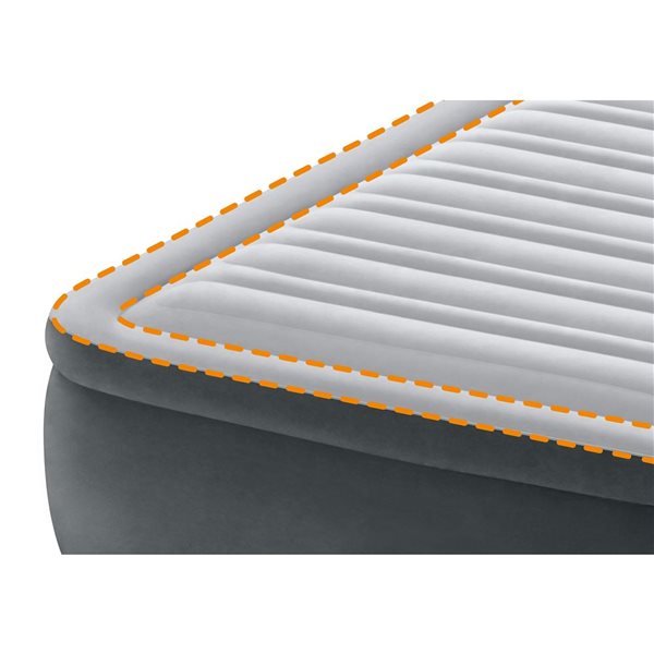 Intex Dura-Beam Deluxe 13-in H Twin Air Mattress with Built-In Electric Pump