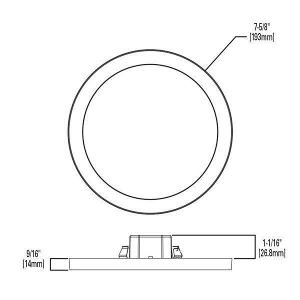 Lumière DEL à montage de surface Halo à intensité réglable de 12 po, blanc