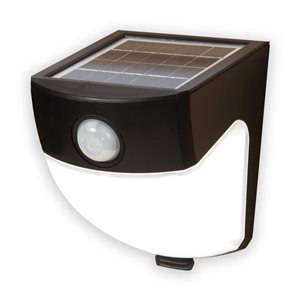 Halo 120-Degree LED Black Motion Activated Sensor Outdoor Solar Security Light