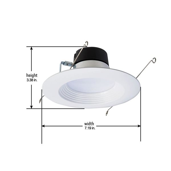 Halo Integrated LED 5/6-in White Round Dimmable Recessed Downlight