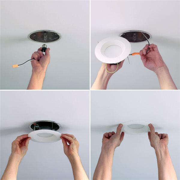 Halo Integrated LED 5/6-in White Round Dimmable Recessed Downlight