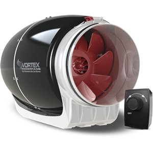 Ventilateur centrifuge de 1082 pcm et 1/3 hp avec capacité de connexion en  guirlande, par Vortex Powerfan S-1000