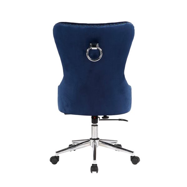 TAKE ME HOME Louise Blue Velvet Champagne Modern Office Chair