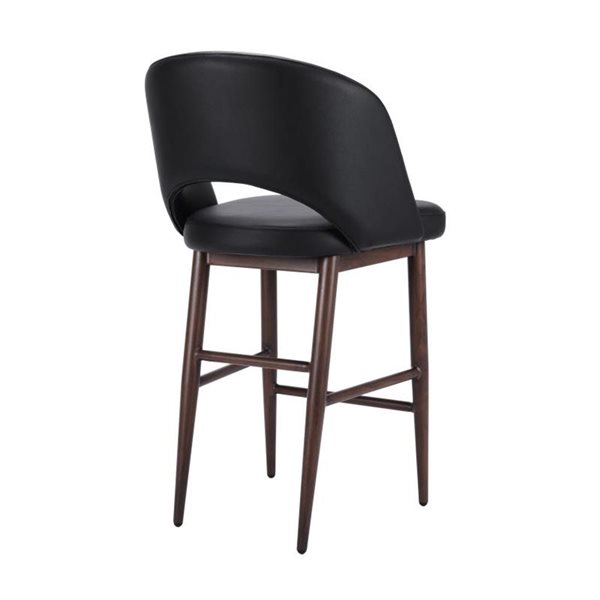 TAKE ME HOME Modern Vanity Breakfast Stool in Black - Set of 2