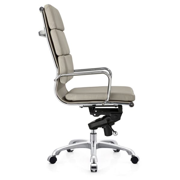 TAKE ME HOME Alia Modern High Back Office Chair Leather - Grey