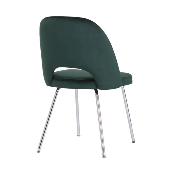 TAKE ME HOME Selina Green Contemporary Upholstered Velvet Chair - Set of 4