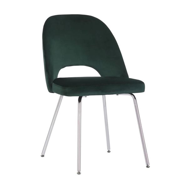 TAKE ME HOME Selina Green Contemporary Upholstered Velvet Chair - Set of 4