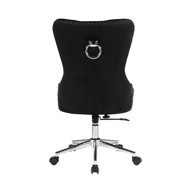 TAKE ME HOME Louise Black Velvet Champagne Modern Office Chair