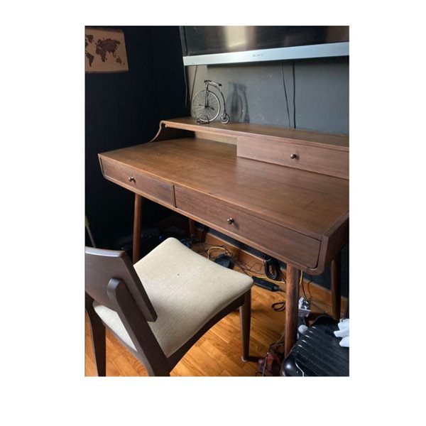 TAKE ME HOME Artisan Mid-Century Modern Walnut Desk