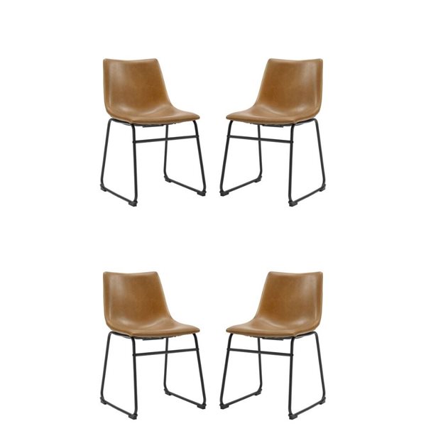 TAKE ME HOME Millana Tan Upholstered Modern Chair - Set of 4 TMH-B657H ...