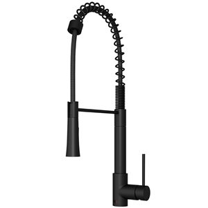 VIGO Laurelton Matte Black 1-Handle Pull-Down Kitchen Faucet - Deck Mount