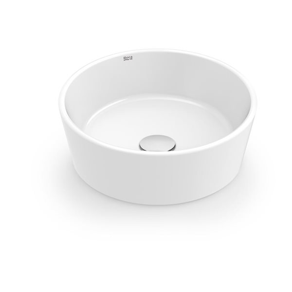 Cheviot Leela 13.87-in x 13.87-in White Vitreous China Round Bathroom Sink