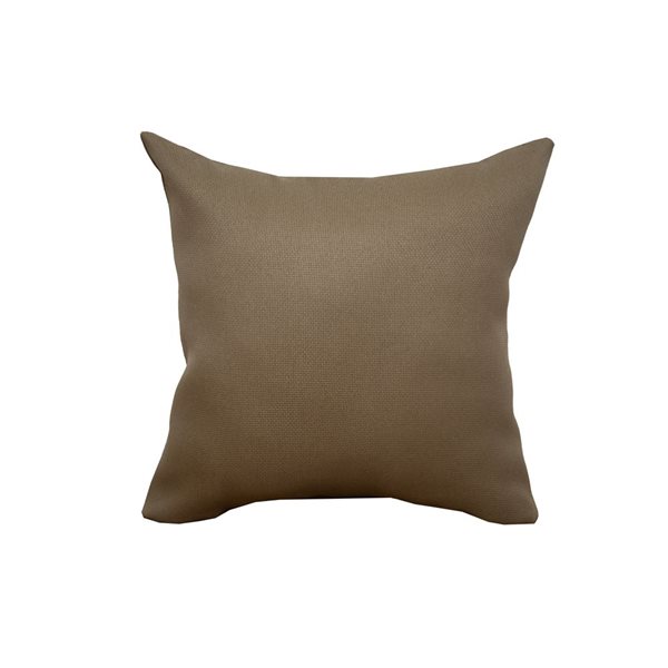 Bozano Inc Solid Beige Square 16 X 16-in Lumbar Pillow