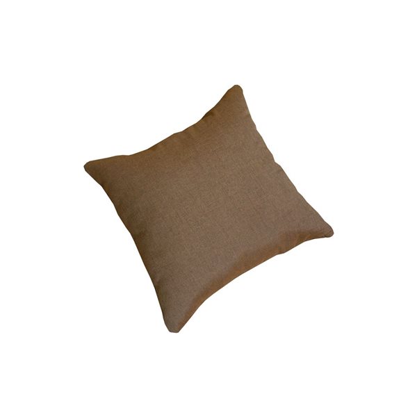 Sunbrella Solid Brown Square 20 x 20-in Throw Pillow