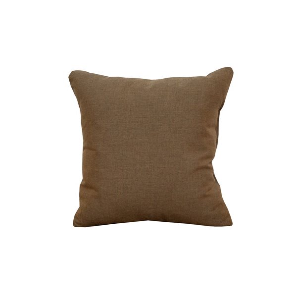 Coussin d'appoint carré Sunbrella brun de 20 po