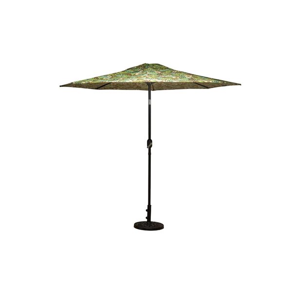 Bozanto Inc 9-ft Polyester Market Patio Umbrella Push-button