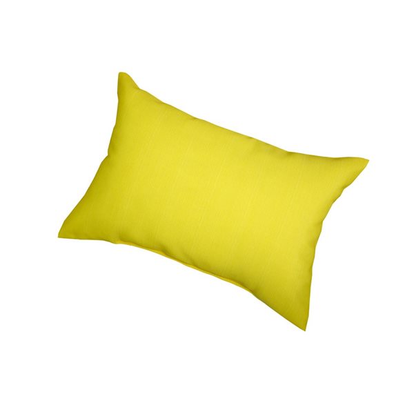 Bozano Inc Solid Yellow Rectangular 19 x 13-in Lumbar Pillow