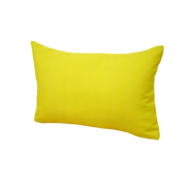 Bozano Inc Solid Yellow Rectangular 19 x 13-in Lumbar Pillow