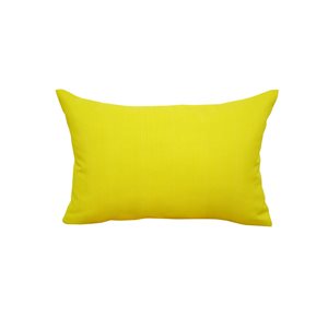 Bozano Inc Solid Yellow Rectangular 19 x 13-in Lumbar Pillow