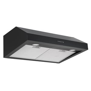 Ancona 30-in Ducted 440CFM Under Cabinet Range Hood with LED Lights in Matte Black