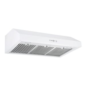Ancona 36-in 440 CFM Ducted Under Cabinet Range Hood in White