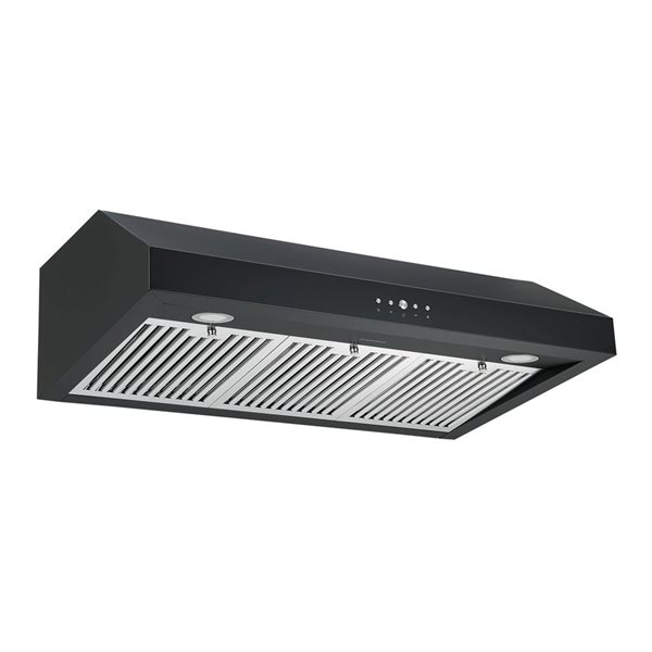 Ancona 36in 440 CFM Ducted Under Range Hood in Black AN