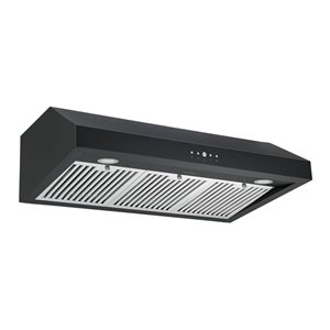 Ancona 36-in 440 CFM Ducted Under Cabinet Range Hood in Black