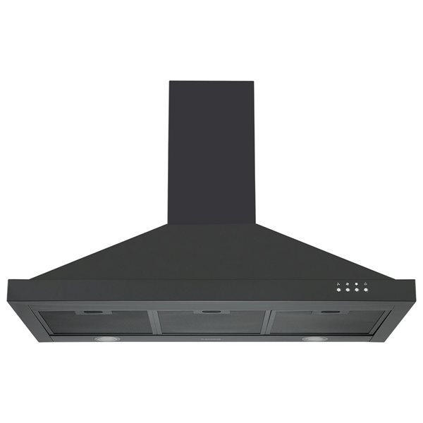 Ancona 36in 450 CFM Convertible WallMounted Range Hood Black