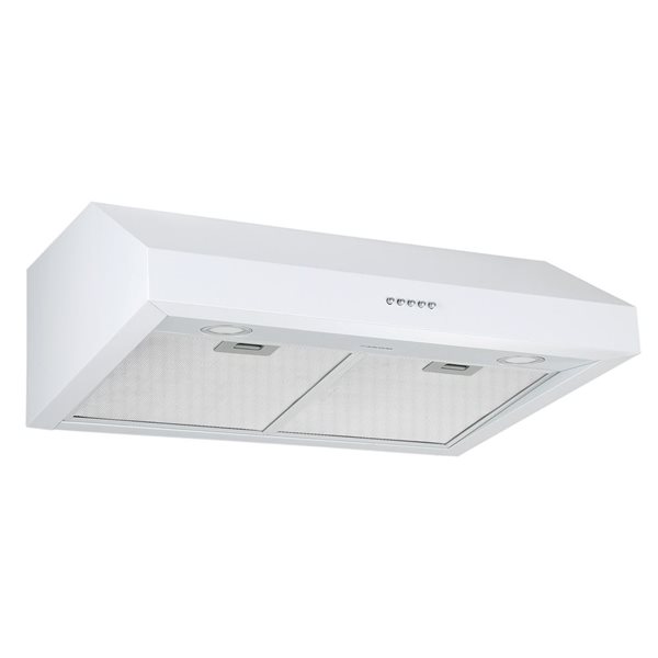 Ancona 30-in Ducted 440 CFM Under Cabinet Range Hood with LED Lights in White