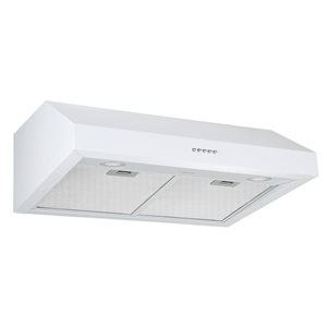 Ancona 30-in Ducted 440 CFM Under Cabinet Range Hood with LED Lights in White