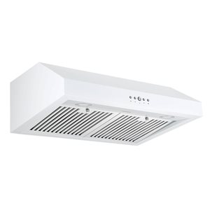 Ancona 30-in Ducted 440 CFM Under Cabinet Range Hood with LED Lights in White