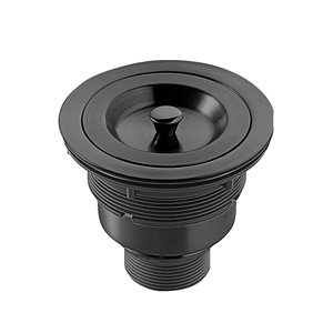 Elegant Stainless Luxor Black PVD Nano Coated Kitchen Sink Drain with Stainer Basket