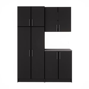 Prepac Elite 4-Piece Black Cabinet Storage Set - 64-in