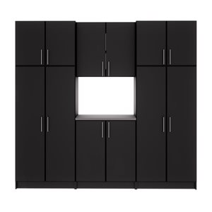 Prepac Elite 6-Piece Black Cabinet Storage Set - 96-in