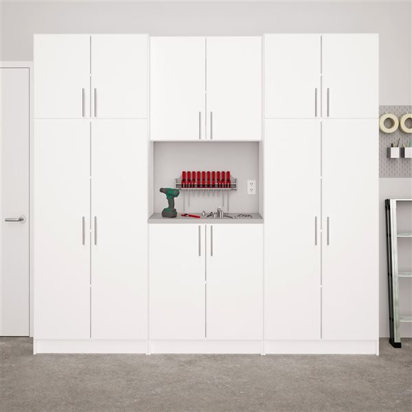 Prepac Elite 6-Piece White Cabinet Storage Set - 96-in