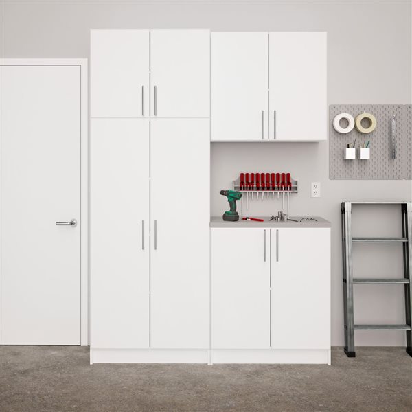 Prepac Elite 4-Piece White Cabinet Storage Set - 64-in