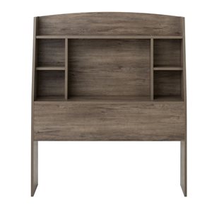 Prepac Astrid Drifted Grey Twin Headboard with shelf