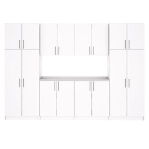 Prepac Elite 8-Piece White Cabinet Storage Set - 128-in