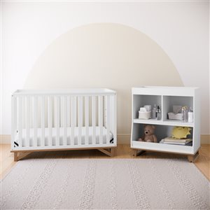 Storkcraft Modern Changing Table - White with Vintage Driftwood