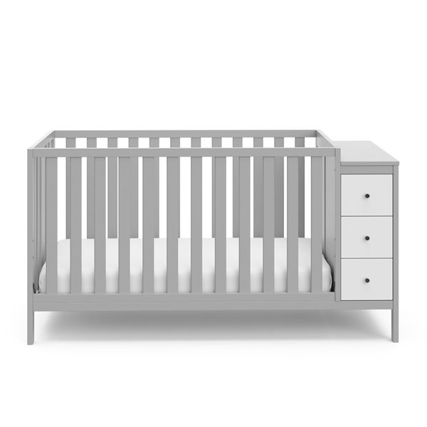 Storkcraft Malibu 3-in-1 Customizable Convertible Storage Crib - Pebble Grey