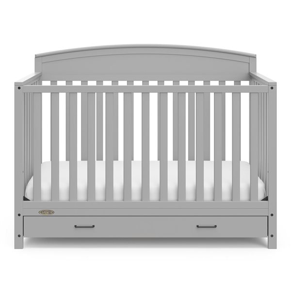 Graco Benton 5-in-1 Convertible Crib with Drawer - Pebble Grey