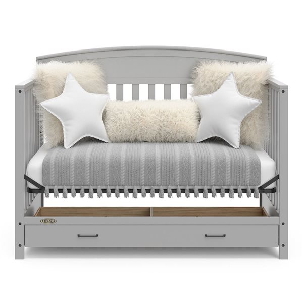 Graco Benton 5-in-1 Convertible Crib with Drawer - Pebble Grey