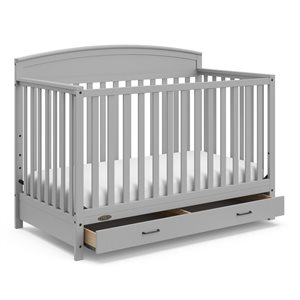 Graco Benton 5-in-1 Convertible Crib with Drawer - Pebble Grey