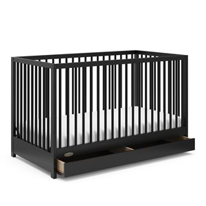 Graco Teddi 5-in-1 Convertible Crib with Drawer - Black