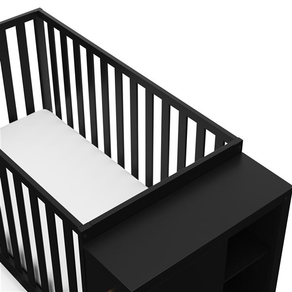 Storkcraft Malibu 3-in-1 Customizable Convertible Storage Crib - Black