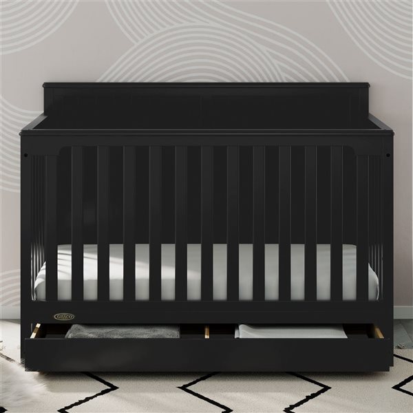 Graco Hadley 5-in-1 Convertible Crib with Drawer - Black