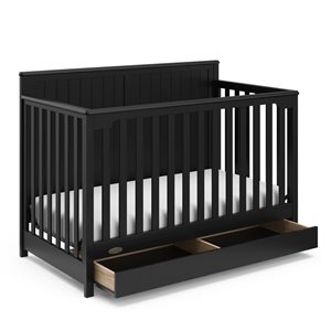 Graco Hadley 5-in-1 Convertible Crib with Drawer - Black