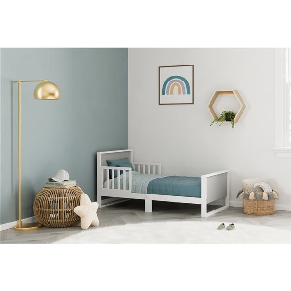Storkcraft Slumber Toddler Bed - Pebble Grey/White