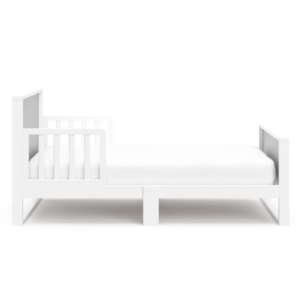 Storkcraft Slumber Toddler Bed - Pebble Grey/White