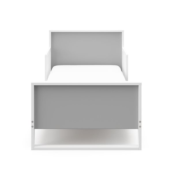 Storkcraft Slumber Toddler Bed - Pebble Grey/White